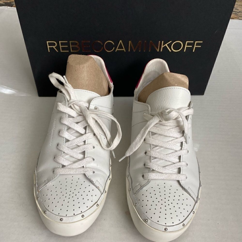 EUC Rebecca Minkoff Leather sneakers. Size 9.5 Original Box